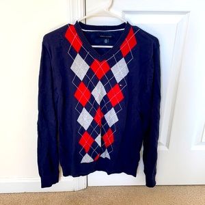 Tommy Hilfiger Red & Blue Sweater